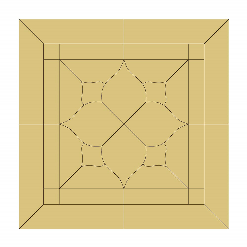 Design By Line Flower Unfinished Wood Cutout Style 14 Art 1