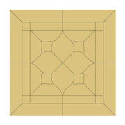 Design By Line Square MDF Cutout Floral Motif - Unfinished For DIY