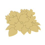 Design By Line Flower Cluster MDF Cutout Floral Bloom Silhouette - Unfinished For DIY