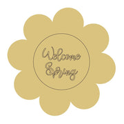 Design By Line Flower MDF Cutout Welcome Spring - Unfinished For DIY