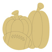 Design By Line Pumpkins MDF Cutout Football  - Unfinished For DIY