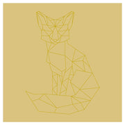 Design By Line Fox MDF Cutout Geometric Sitting Silhouette - Unfinished For DIY