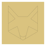 Design By Line Fox Head MDF Cutout Geometric Line Art - Unfinished For DIY