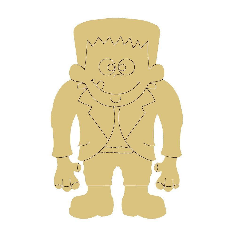 Design By Line Monster MDF Cutout Frankenstein - Unfinished For DIY