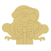 Design By Line Frog MDF Cutout With Bow - Unfinished For DIY