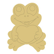 Design By Line Frog MDF Cutout Holding Heart - Unfinished For DIY