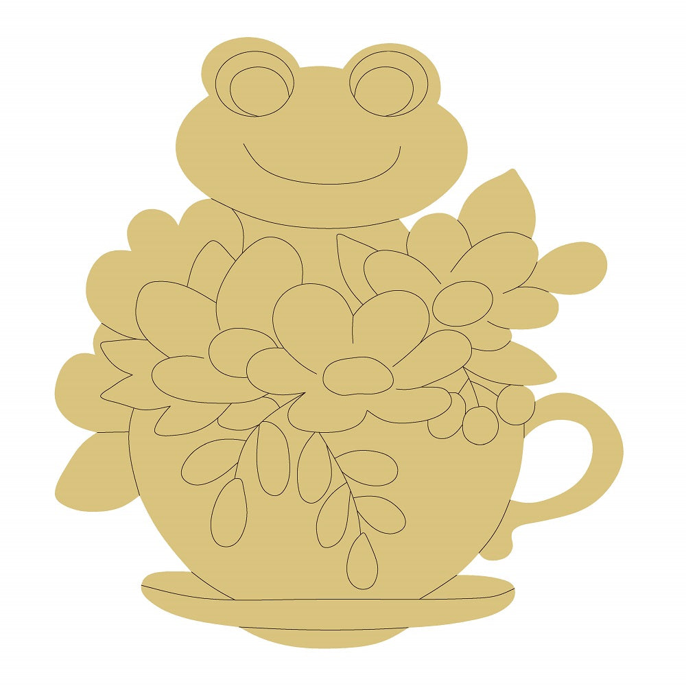 DL-FROG-CUP UNFINISHED WOOD CUTOUT STYLE-12-A1