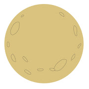 Design By Line Moon MDF Cutout Full of Crater Silhouette - Unfinished For DIY
