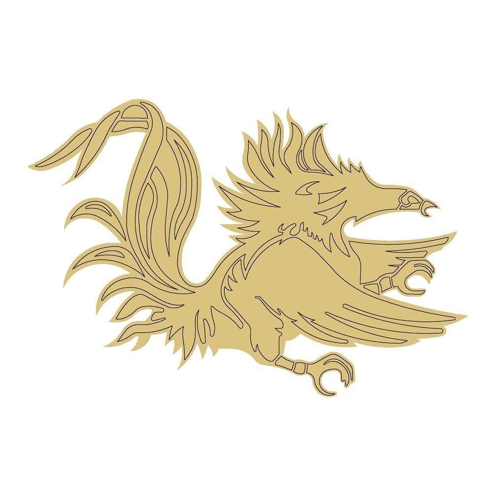 Design By Line Griffin MDF Cutout Winged Silhouette - Unfinished For DIY