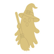 Design By Line Halloween Ghost MDF Cutout Silhouette - Unfinished For DIY
