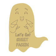 Design By Line Ghost MDF Cutout Let's Get Sheet Faced! - Unfinished For DIY