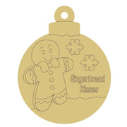 Design By Line Ornament MDF Cutout Gingerbread Kisses - Unfinished For DIY