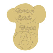 Design By Line Chef Hat MDF Cutout Baking Spirits Bright - Unfinished For DIY