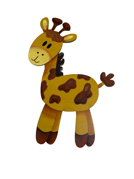 Basic Shape Giraffe MDF Cutout Giraffe Silhouette - Unfinished For DIY