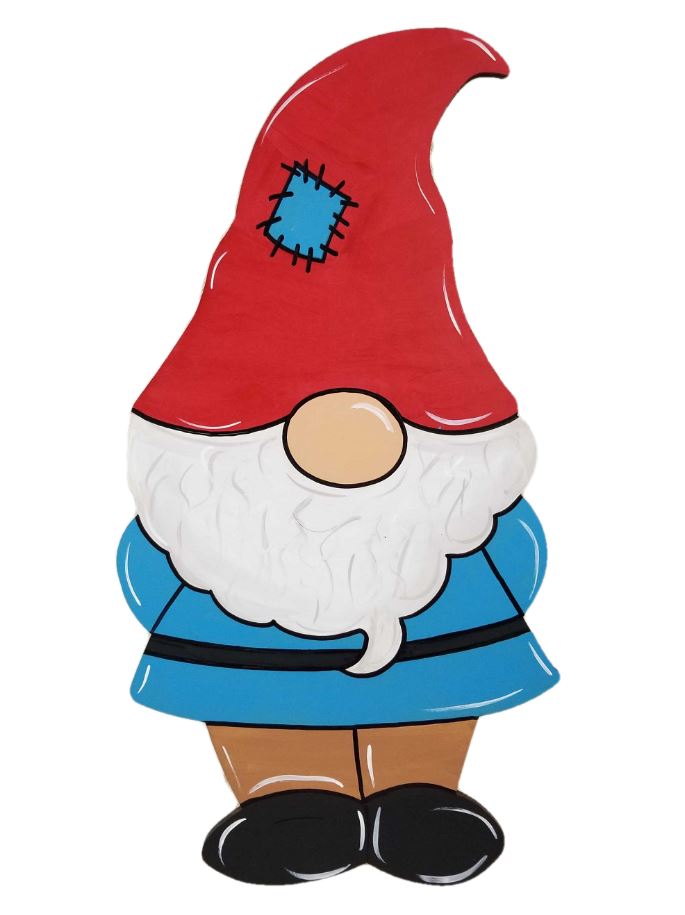 Basic Shape Gnome MDF Cutout Silhouette Style 1 - Unfinished For DIY