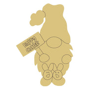 Design By Line Gnome MDF Cutout Happy Easter - Unfinished For DIY