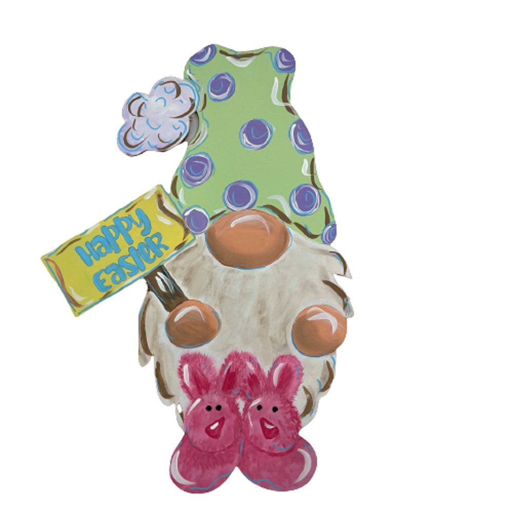 Design By Line Gnome MDF Cutout Happy Easter - Unfinished For DIY