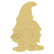Design By Line Sitting Gnome MDF Cutout Merry X-Mas - Unfinished For DIY