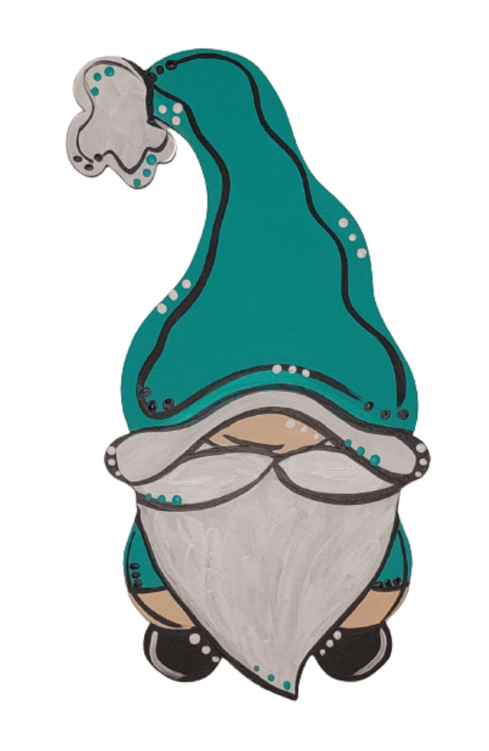 Design By Line Gnome MDF Cutout Bearded Silhouette - Unfinished For DIY
