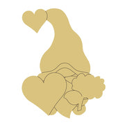 Design By Line Gnome MDF Cutout Heart - Unfinished For DIY