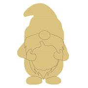 Design By Line Gnome MDF Cutout Fall Gnome Holding Pumpkin - Unfinished For DIY