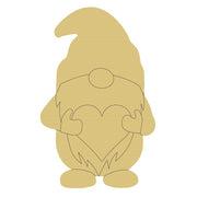 Design By Line Gnome MDF Cutout Heart Silhouette - Unfinished For DIY