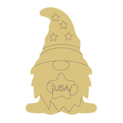 Design By Line Gnome MDF Cutout USA Star Hat - Unfinished For DIY