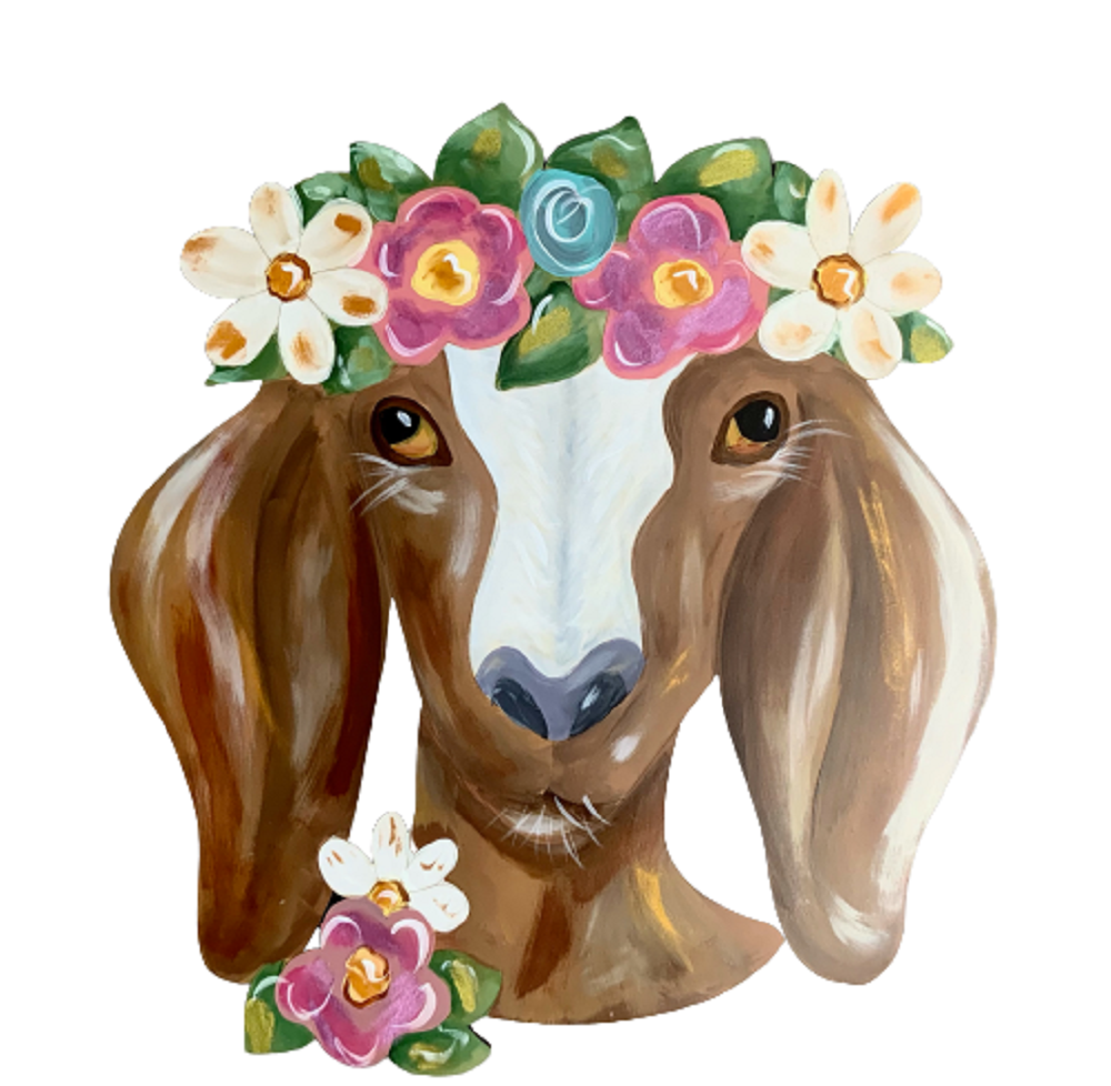 Basic Shape Goat MDF Cutout Silhouette Style 7 - Unfinished For DIY