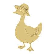 Design By Line Goose with Hat  MDF Cutout  - Unfinished for DIY