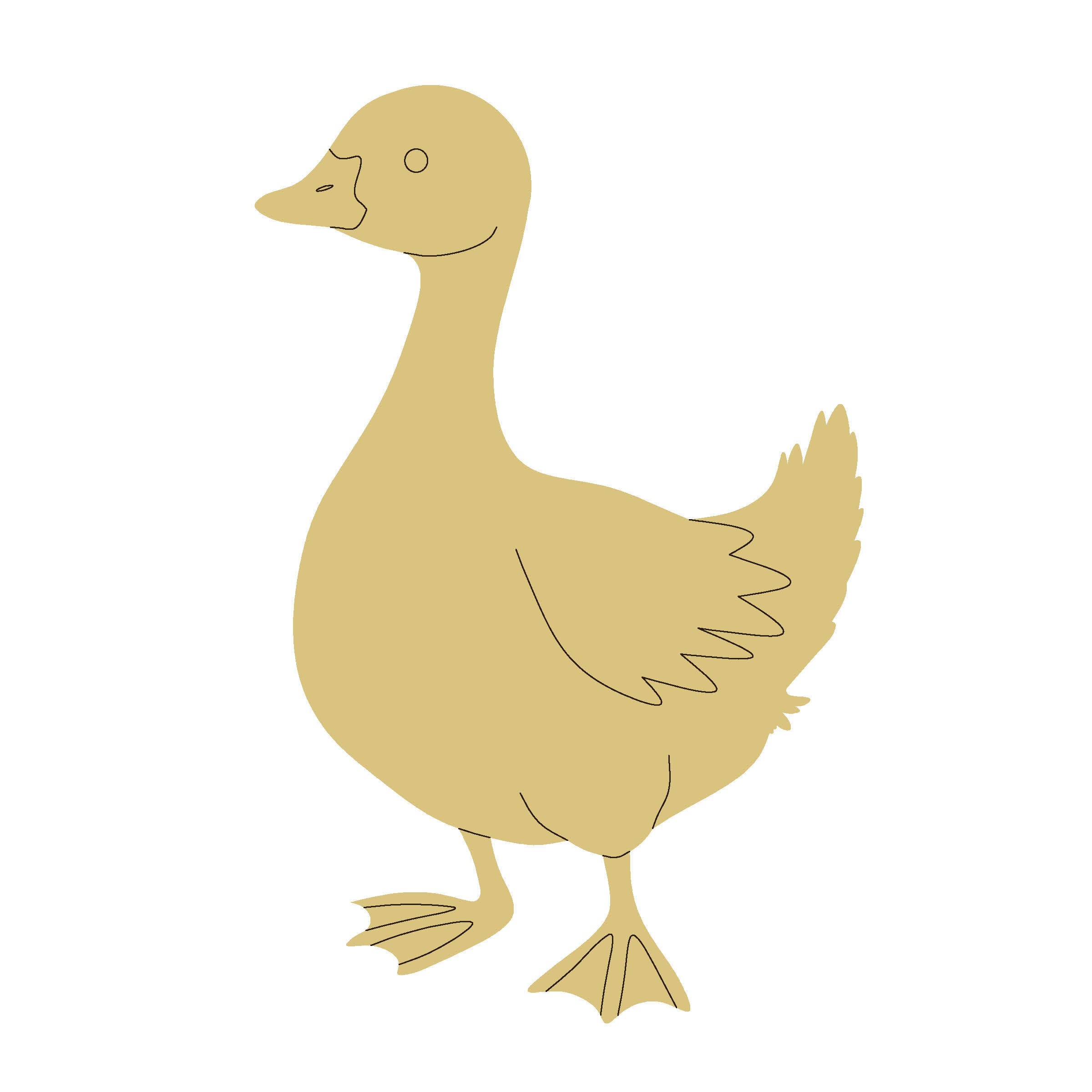 Design By Line Goose  MDF Cutout  - Unfinished for DIY