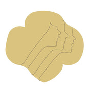 Design By Line Girl Scount Logo Silhouette MDF Cutout - Unfinished For DIY