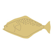 Design By Line Halibut MDF Cutout Spotted Pattern - Unfinished For DIY