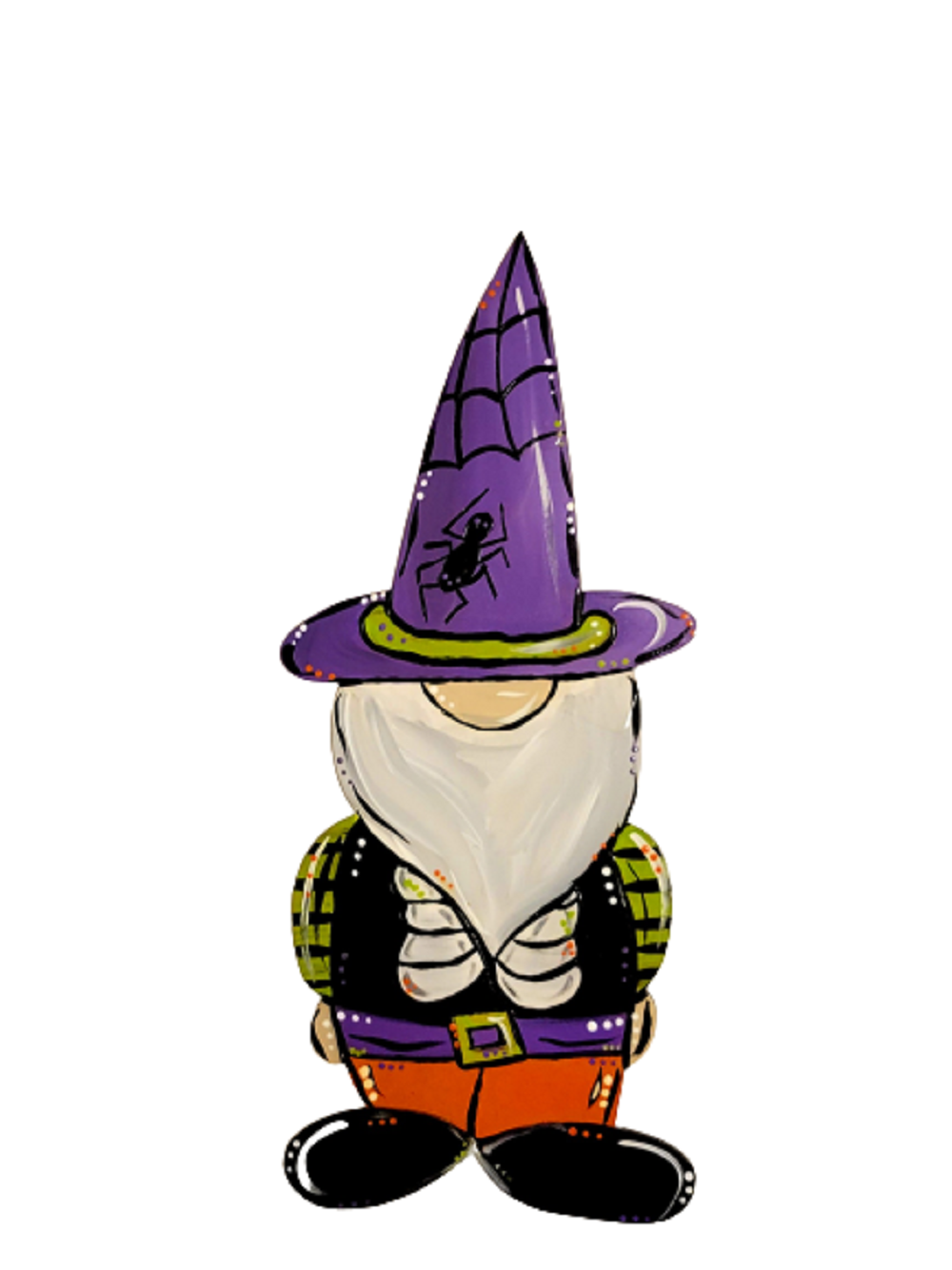Design By Line Gnome MDF Cutout Halloween Witch Hat Standing - Unfinished For DIY