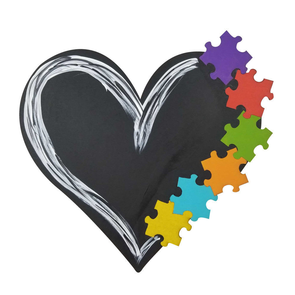 Basic Shape Heart MDF Cutout Silhouette Style 1 - Unfinished For DIY
