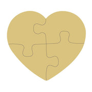 Design By Line Heart MDF Cutout Puzzle - Unfinished For DIY