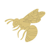 Design By Line Bee MDF Cutout Silhouette With Veined Wings - Unfinished For DIY
