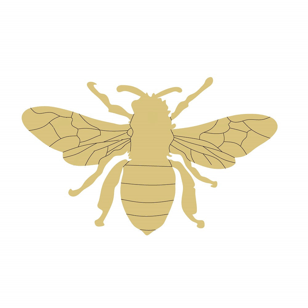 Design By Line Bee MDF Cutout Honeybee Silhouette - Unfinished For DIY