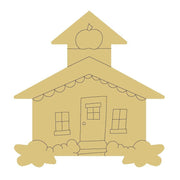 Design By Line School House MDF Cutout Apple - Unfinished For DIY