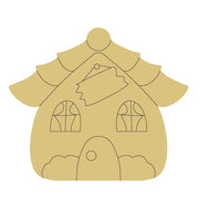 Design By Line House MDF Cutout Arched Windows And Front Door - Unfinished For DIY