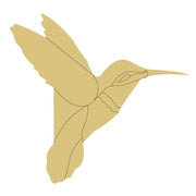 Design By Line Hummingbird MDF Cutout In Flight Silhouette - Unfinished For DIY