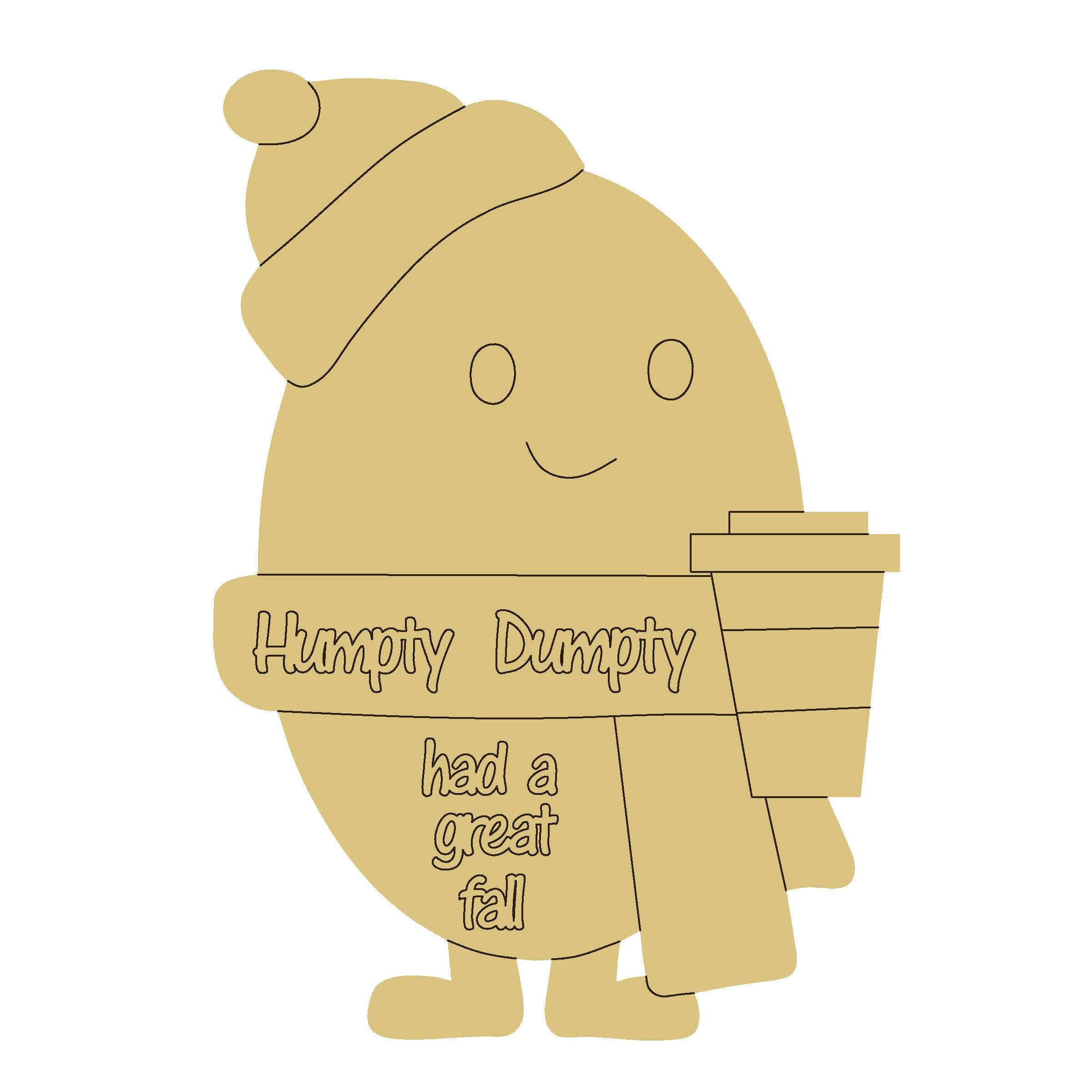 Design By Line Humpty Dumpty MDF Cutout Had A Great Fall - Unfinished For DIY