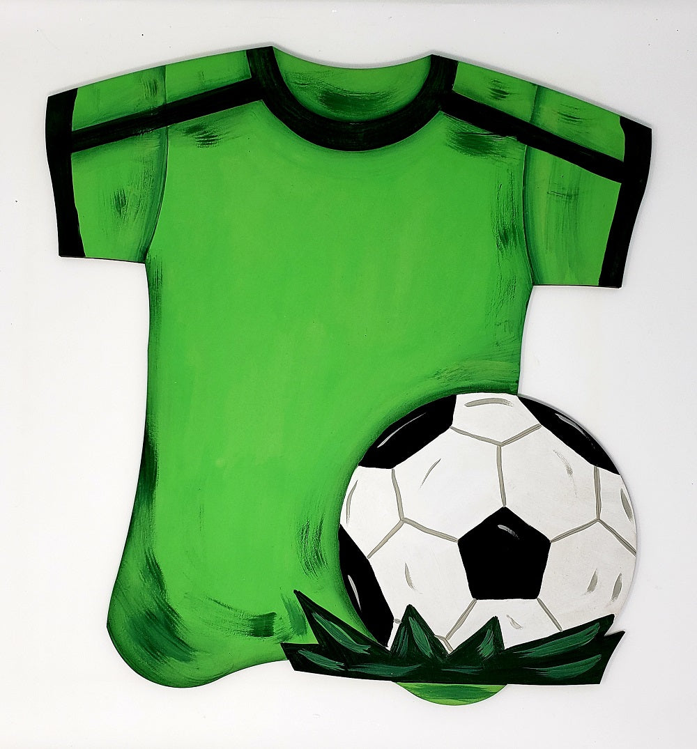 Basic Shape Raglan Sleeve Jersey MDF Cutout Silhouette - Unfinished For DIY