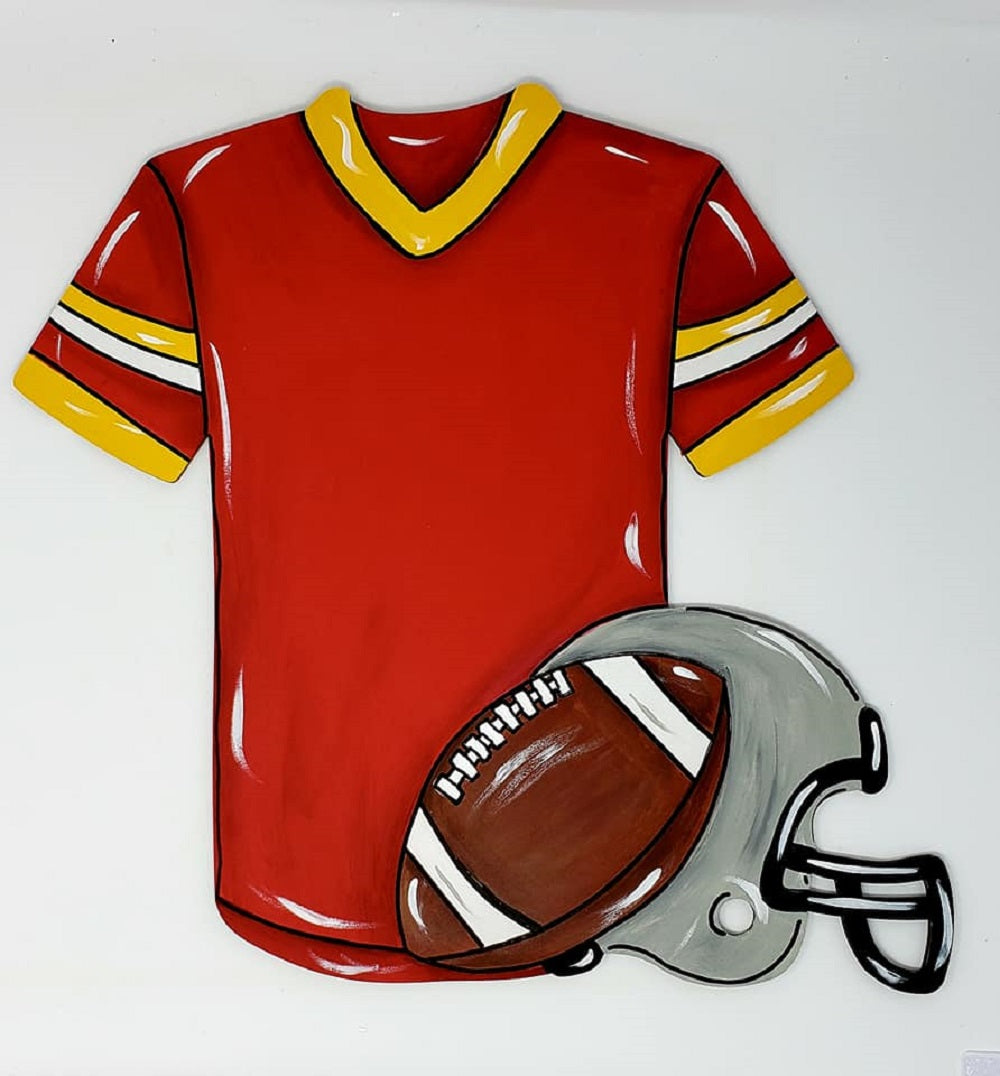 Basic Shape Raglan Sleeve Jersey MDF Cutout Silhouette - Unfinished For DIY