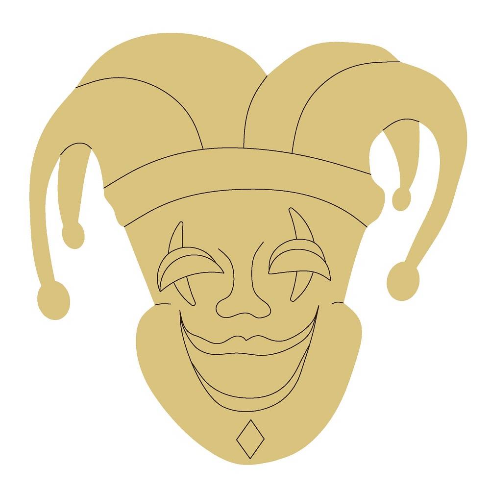Design By Line Jester MDF Cutout Silhouette - Unfinished For DIY