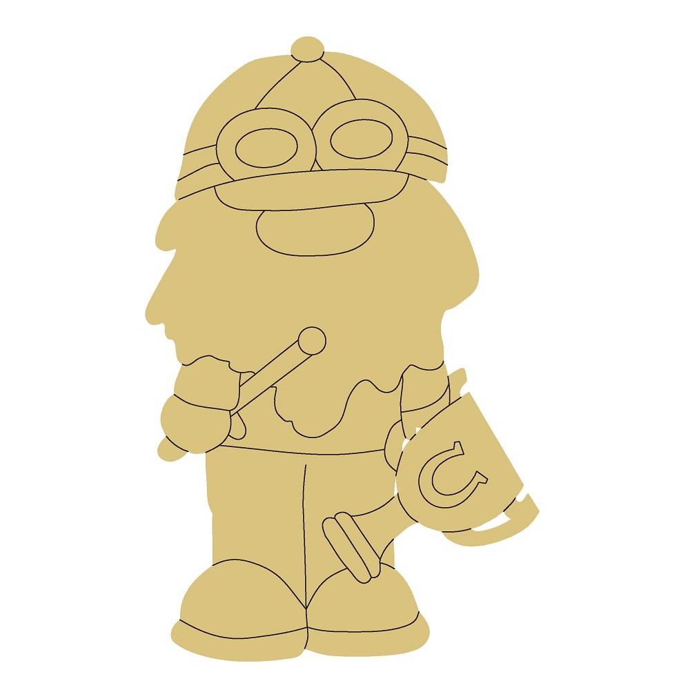 Design By Line Gnome MDF Cutout Jockey - Unfinished For DIY
