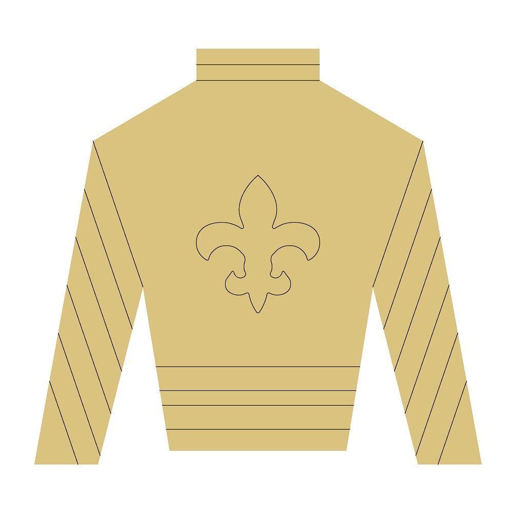 Design By Line Jockey Silk MDF Cutout Fleur-de-Lis Emblem - Unfinished For DIY