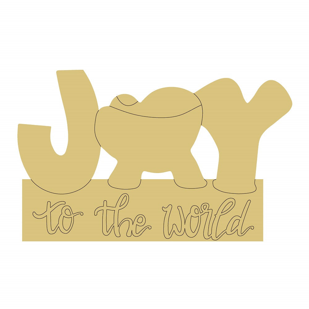 Design By Line Nativity MDF Cutout Joy To The World - Unfinished For DIY