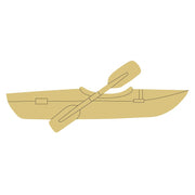 Design By Line Kayak MDF Cutout Kayak With Paddles Silhouette - Unfinished For DIY