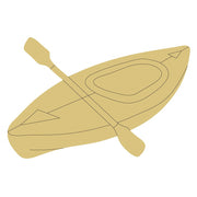 Design By Line Kayak MDF Cutout Silhouette With Paddle - Unfinished For DIY