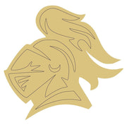Design By Line Knight Helmet Silhouette MDF Cutout Medieval Armor Outline - Unfinished For DIY